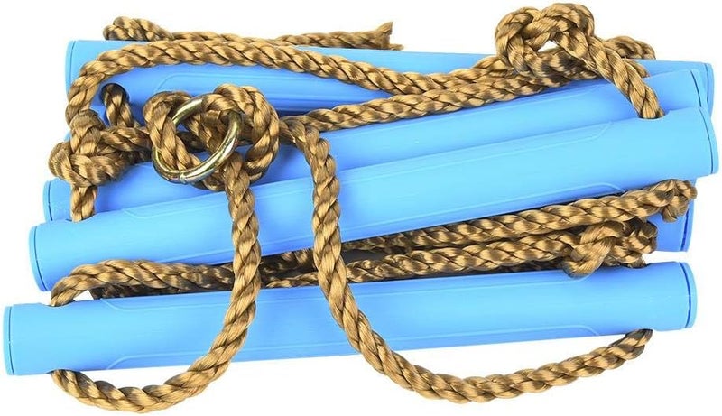 woobles 6.5 ft. Climbing Rope Ladder for Kids - Swing Set Accessories - Playground Hanging Ladder for Swing Set - Tree Ladder Toy for Boys Children, Climbing Ladder Toy Exercise Equipment(Blue) - Image 5